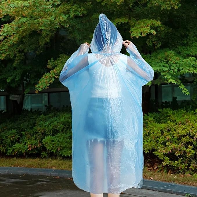 4 PC POCKET SIZE RAIN COAT POLYTHENE RAIN CARD