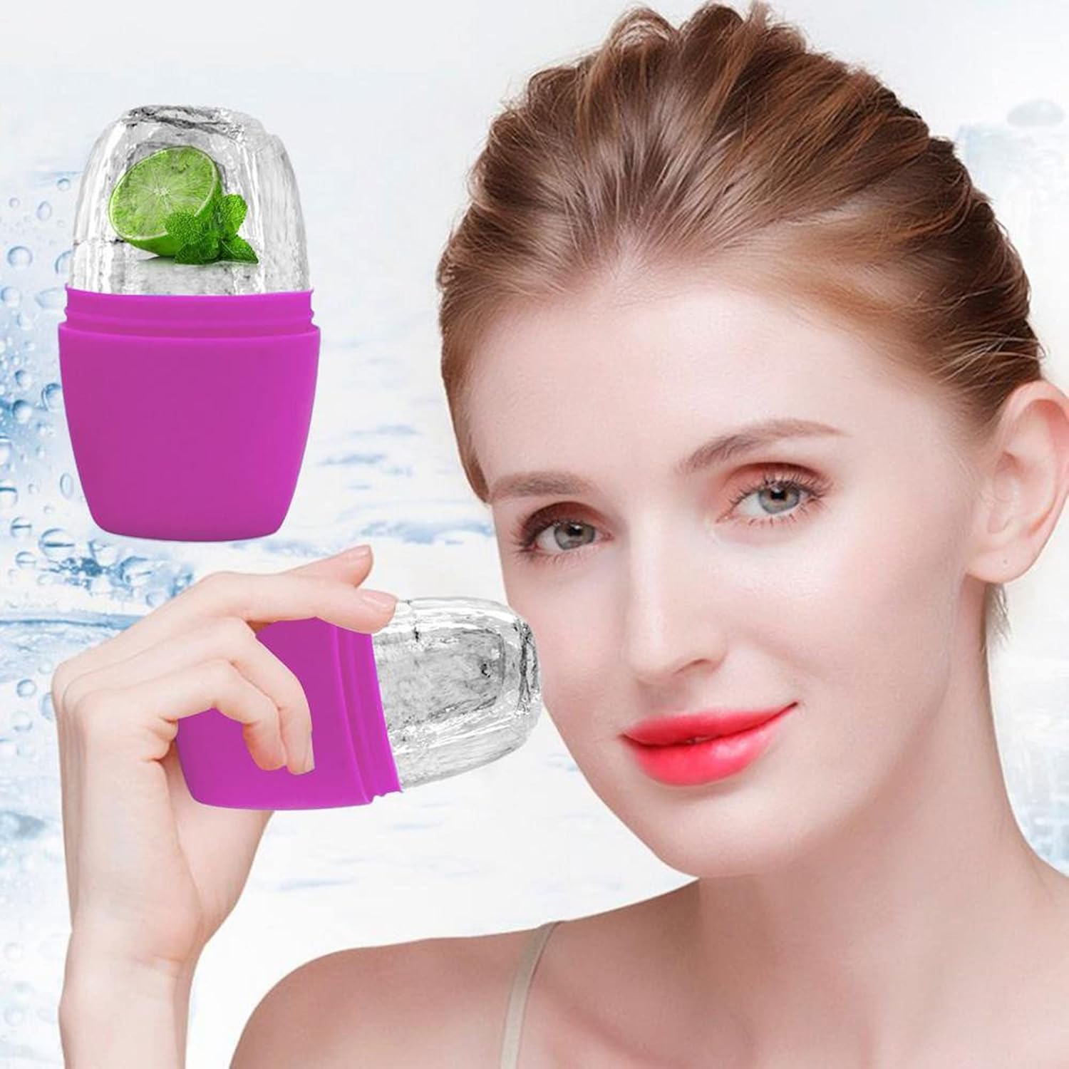 SILICONE ICE ROLLER FACE MASSAGER FACIAL ICE TREATMENT