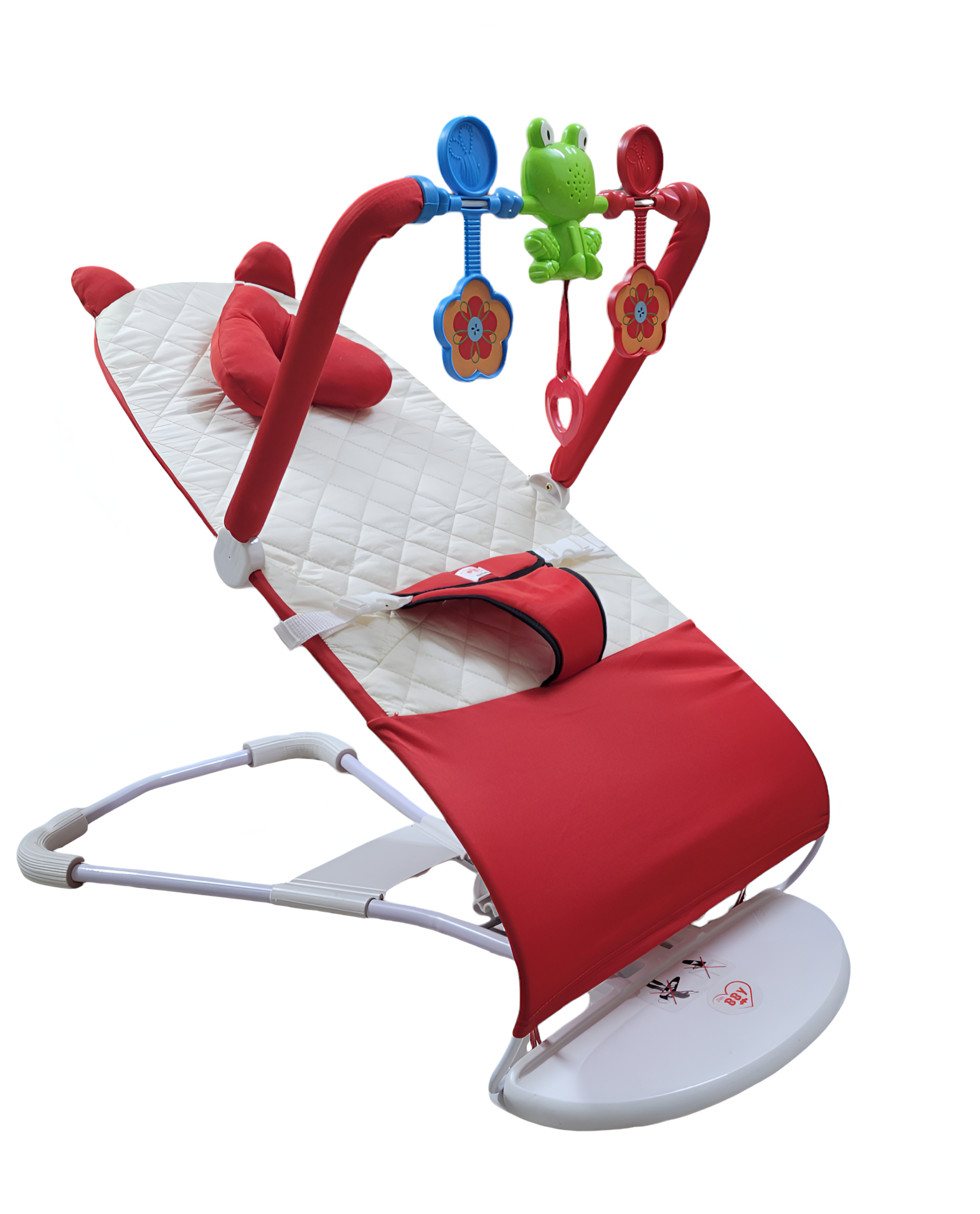 MUSICAL BABY BOUNCER WITH PILLOW, MUSIC SYSTEM, TOYS & CARRY BAG