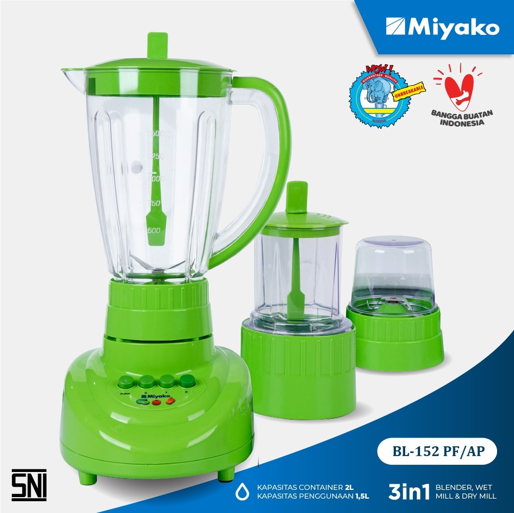 MIYAKO BL-152PF/AP 3-IN-1 BLENDER SET – BLENDER, WET MILL & DRY MILL COMBO