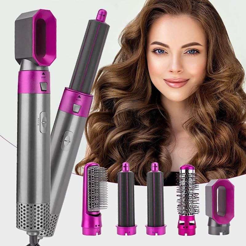 MULTIFUNCTION HAIR DRYER, CURLER & STRAIGHTENER 5 IN 1 HOT AIR BRUSH