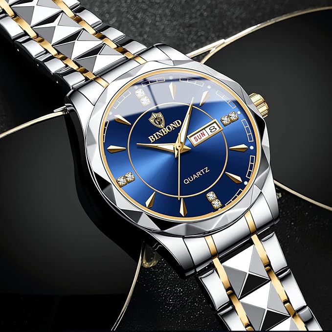 BINBOND PREMIUM LUMINOUS WATCH WITH DIAMUND CUT DESIGN