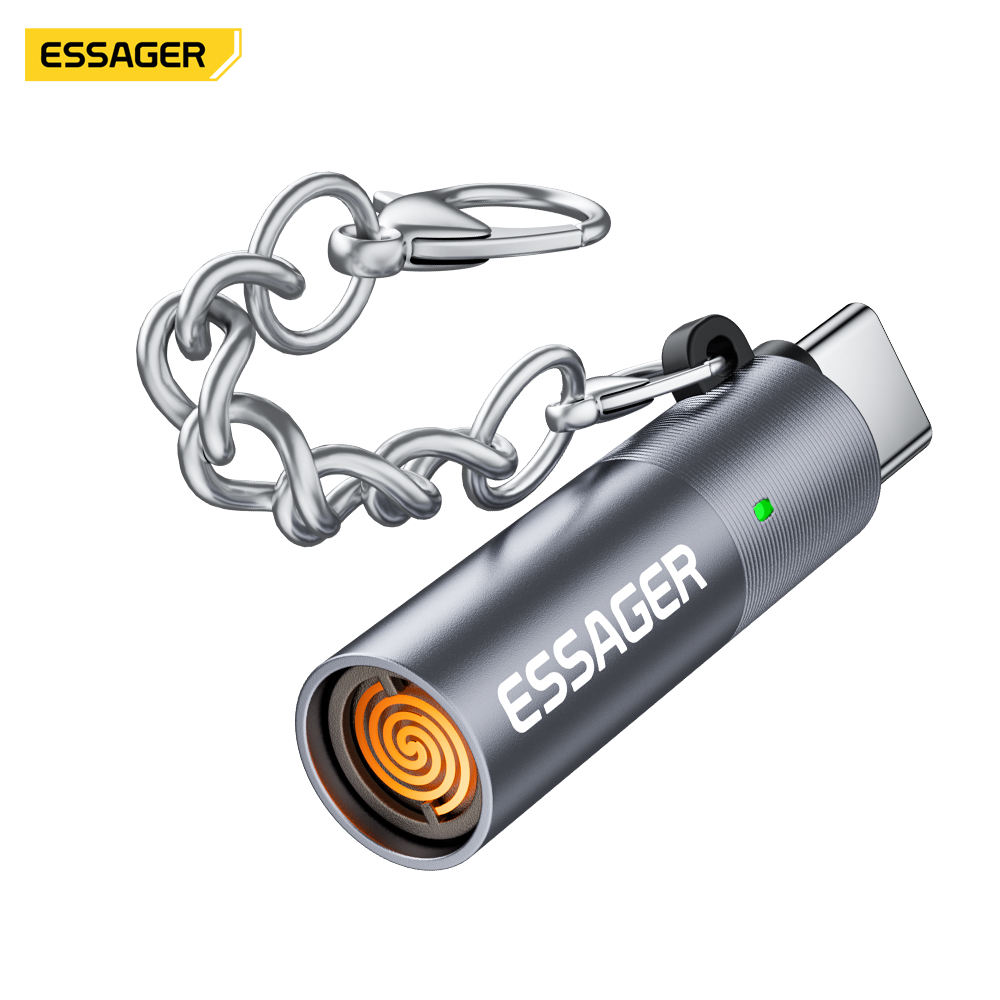 USB-C MINI ELECTRIC LIGHTER – TUNGSTEN COIL, WINDPROOF, AUTO-OFF, ALUMINUM ALLOY SHELL