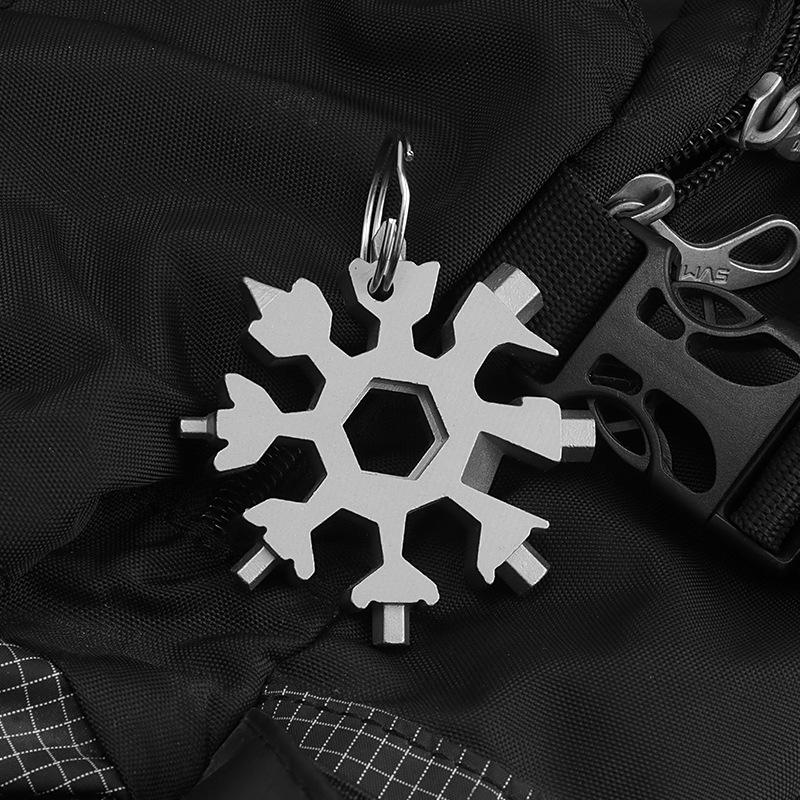 18 IN 1 SNOWFLAKE MULTI TOOL STAINLESS STEEL PORTABLE MULTIFUNCTIONAL TOOL FOR OUTDOOR, CAMPING & DIY