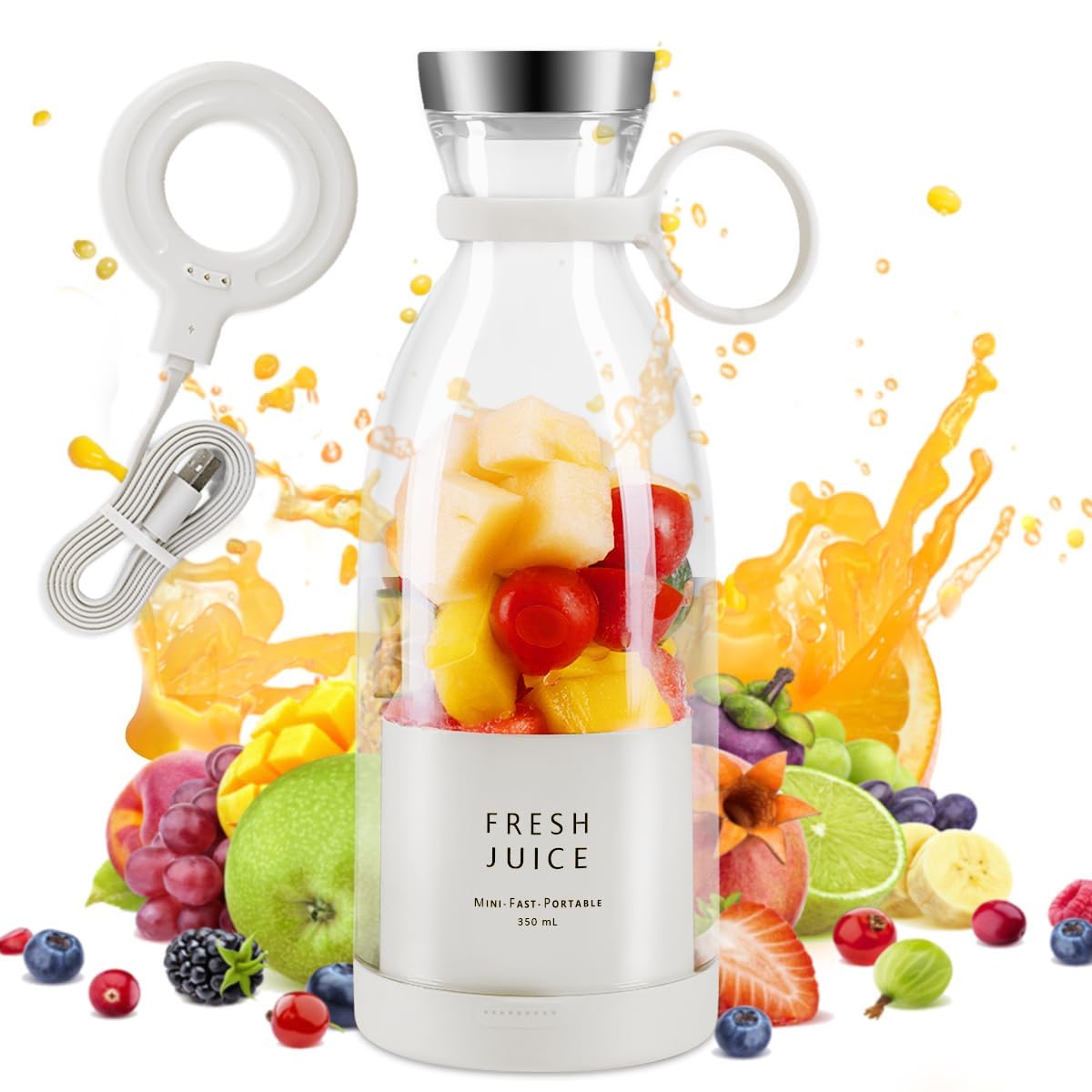RECHARGABLE MINI JUICER ELECTRIC FRUITS BLENDING MACHINE