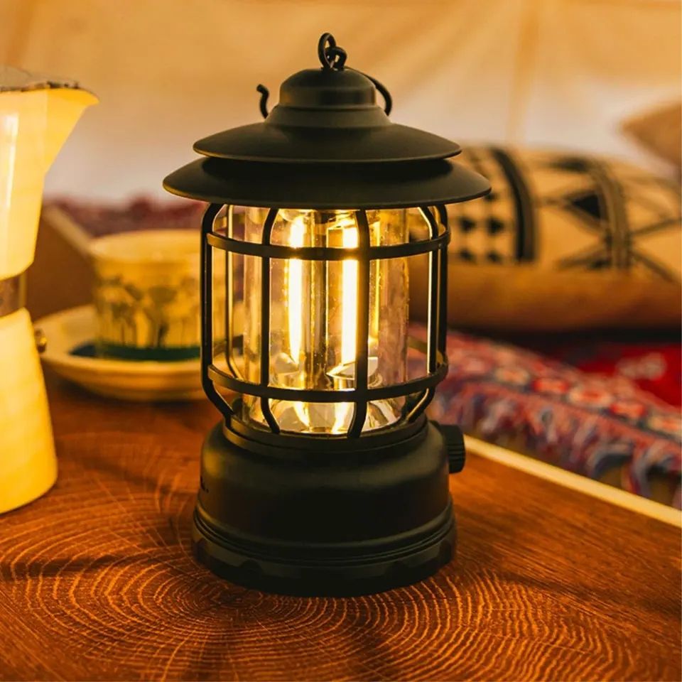 VINTAGE RECHARGEABLE LIGHT LED CAMPING LANTERN