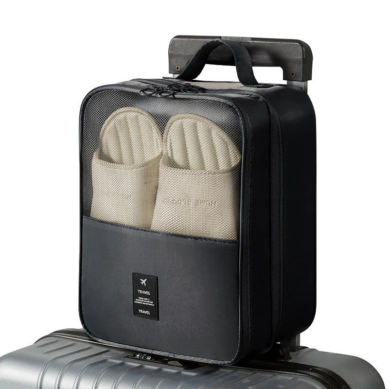 WATERPROOF TRAVEL SHOE STORAGE BAG (BLACK)