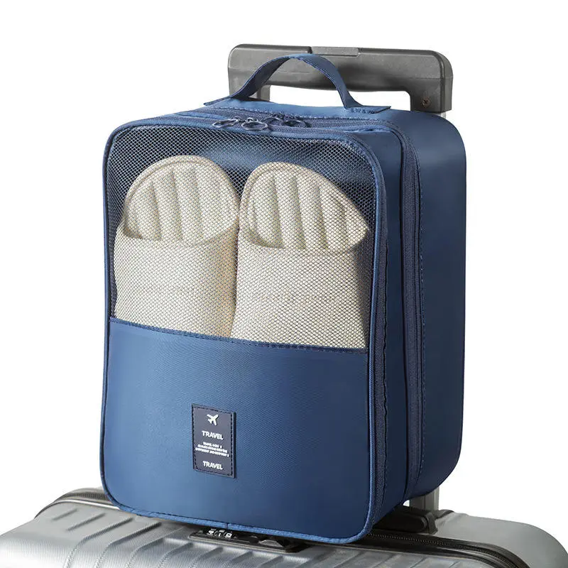 WATERPROOF TRAVEL SHOE STORAGE BAG (BLUE)